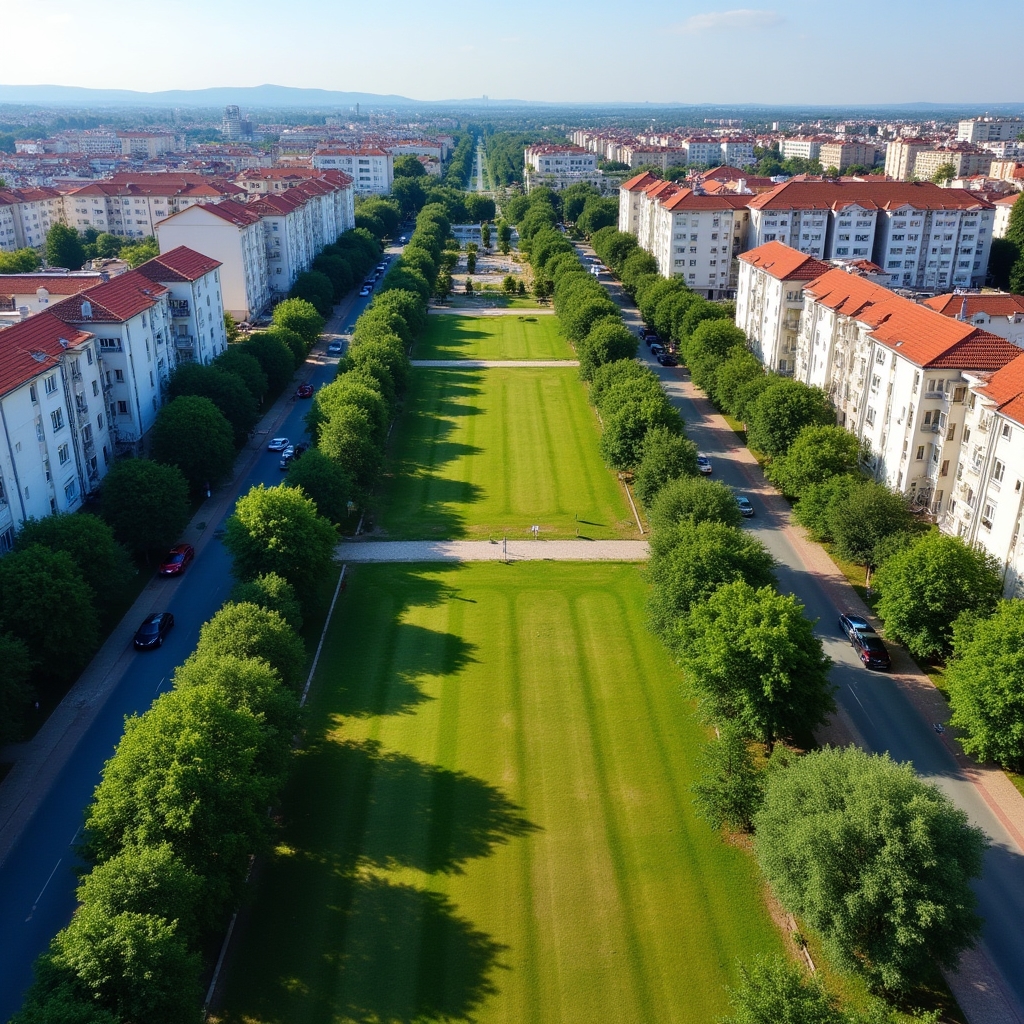 Timișoara vedere aeriană zone verzi